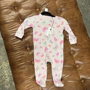 Koala Kids Pink and Purple Butterfly Footie